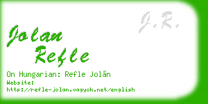 jolan refle business card