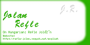 jolan refle business card
